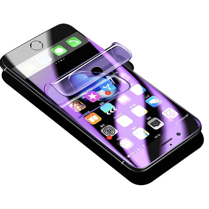 Purple hydraulic film screen protector for curved Samsung Galaxy S8 S9 S10 phones