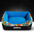 Pet litter mat in colourful nest style, cloth material, available in dark red, tender pink, royal blue, or dark brown.
