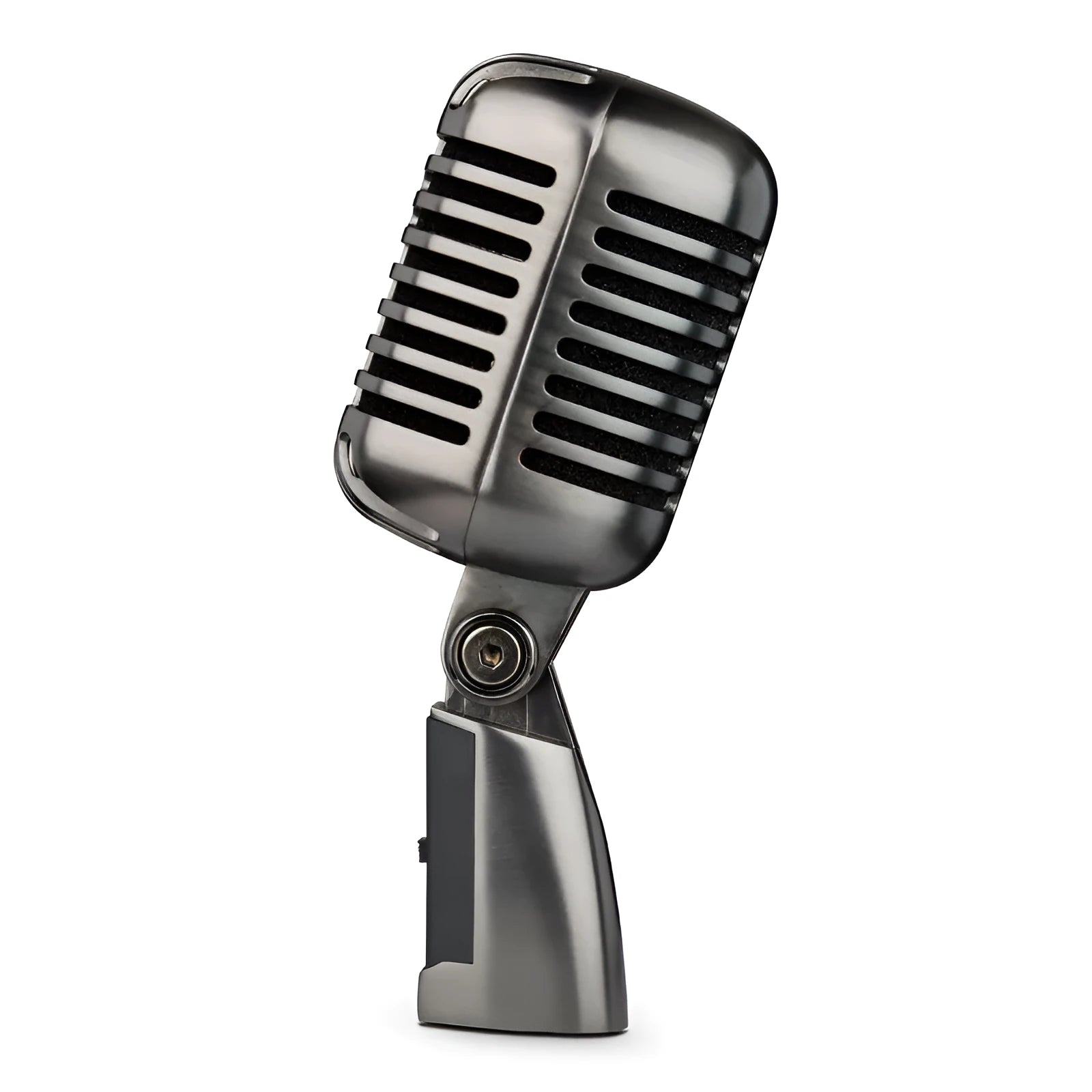 Professional retro-style condenser microphone with wireless function for singing and recording.