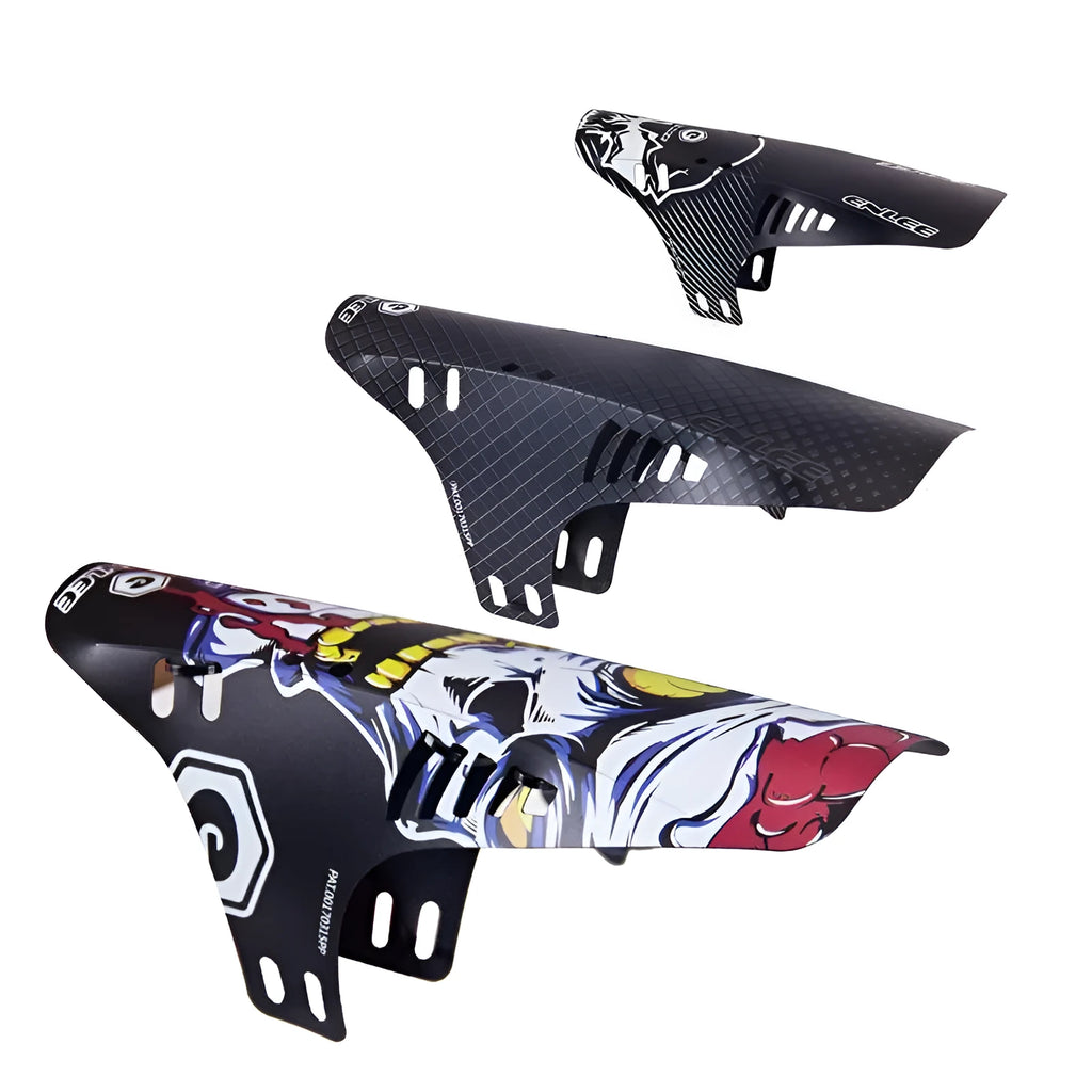 Off road bike mud flaps in colour option 1 mounted on mountain bike