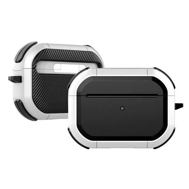 Black TPU and PC plastic protective case for Apple AirPods Pro charging case