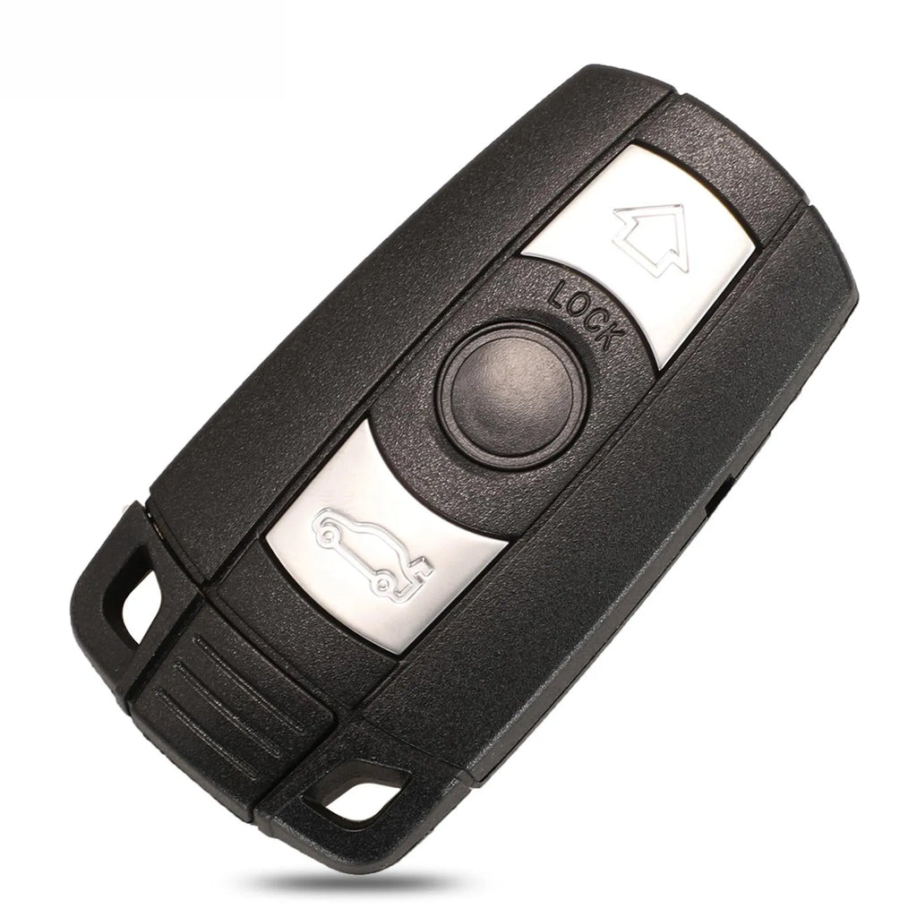 BMW HU92 model semi-intelligent three-button remote car key fob replacement blank.