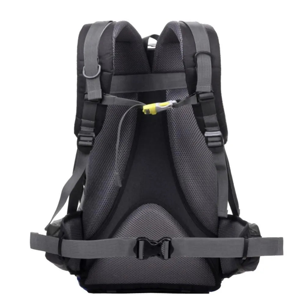 Green polyester leisure sports backpack for outdoor activities like running and hiking.