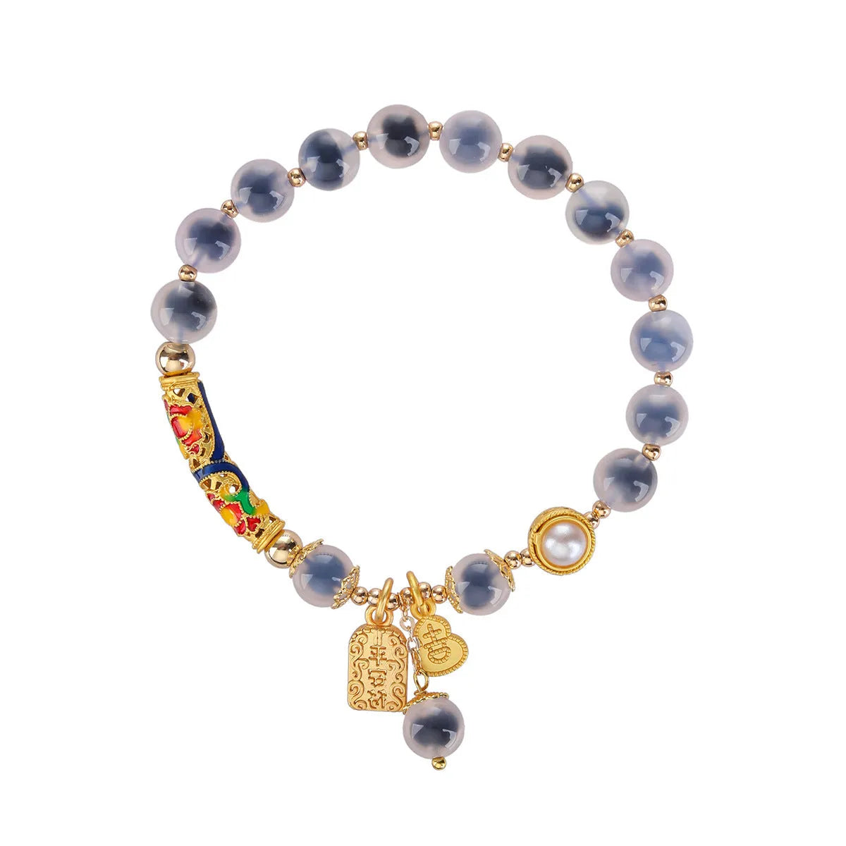 Women's sugar heart agate bracelet with retro minority design and handmade craftsmanship