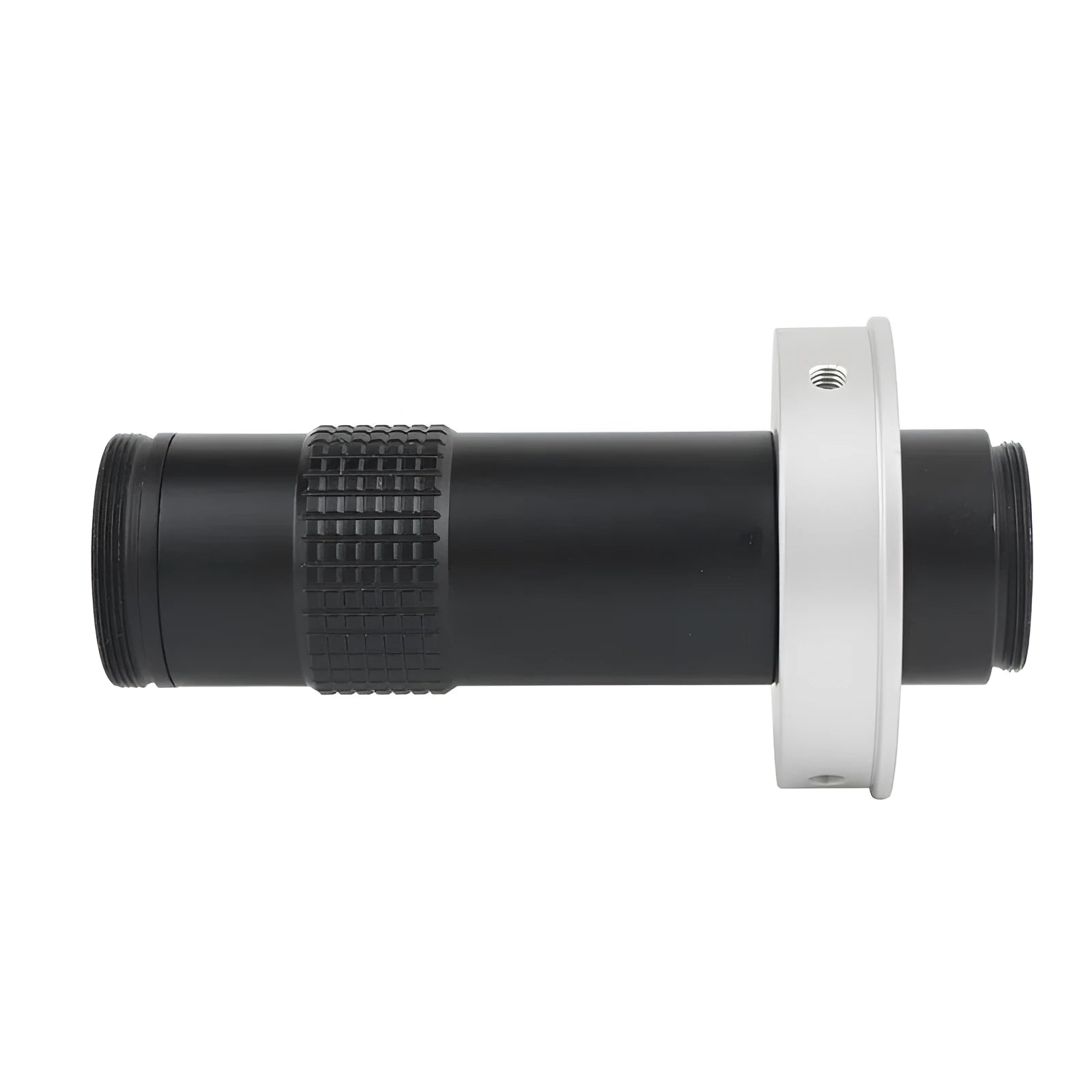 Black industrial camera monocular lens measuring 30mm diameter by 84mm length with 130 times magnification