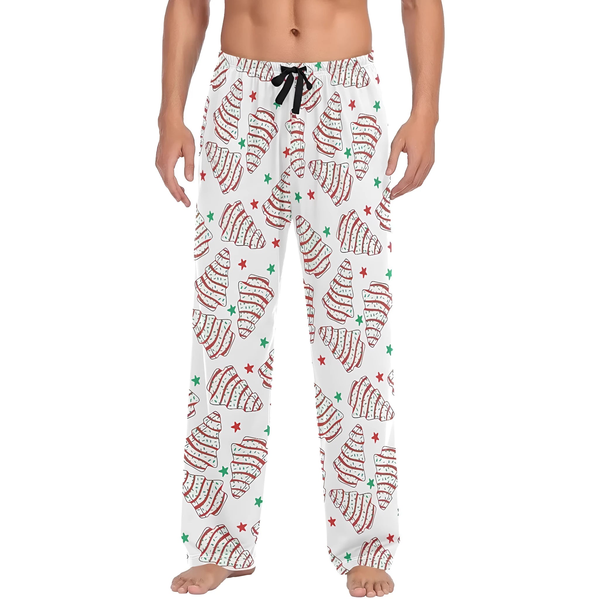 Men's casual geometric printed trousers in colour MR10RY251002K012, lightweight polyester blend fabric