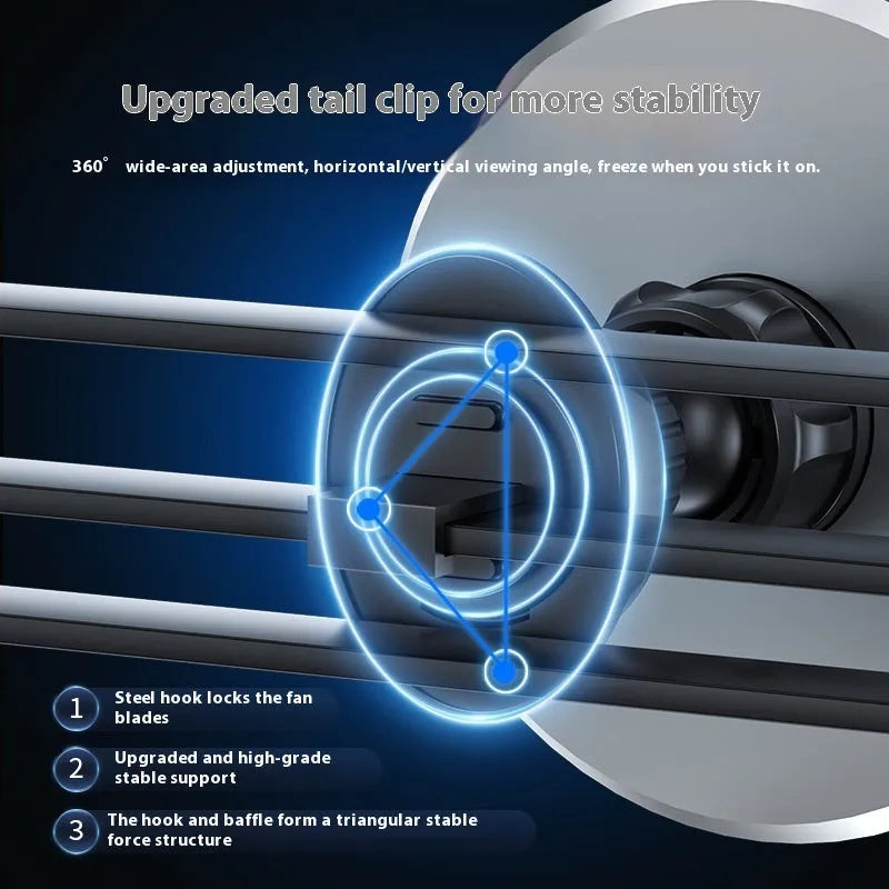 Black T58 magnetic car wireless charger with RGB ambient light on a vehicle dashboard