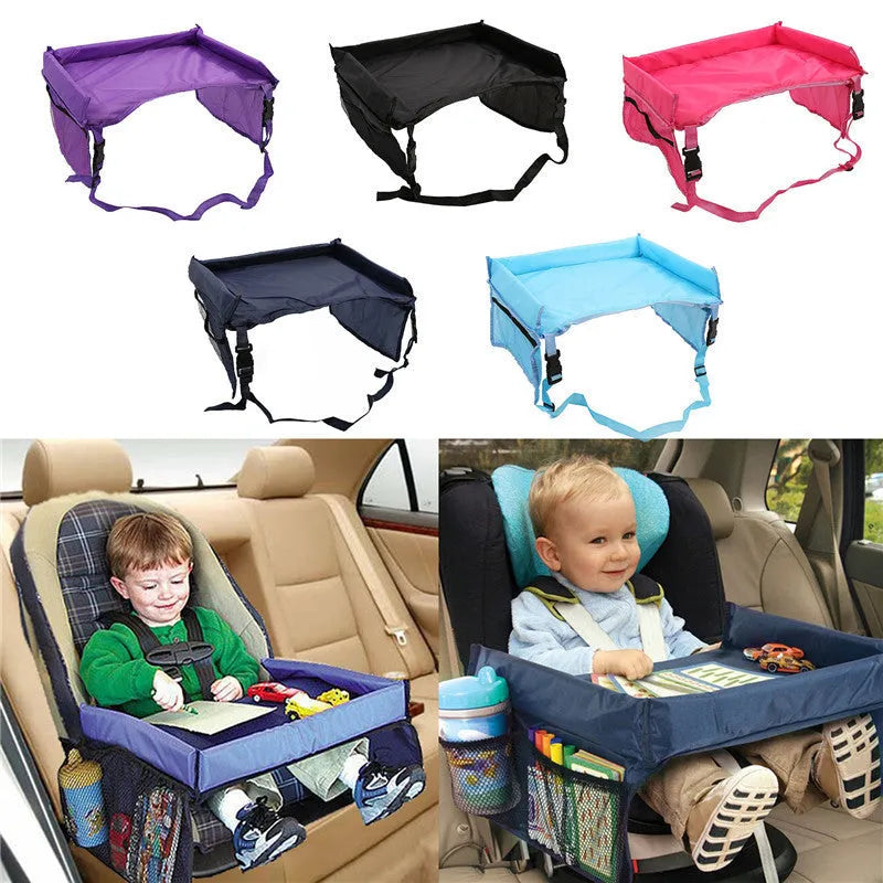 Vehicle-mounted waterproof children's toy table in dark blue, mei red, or purple colours