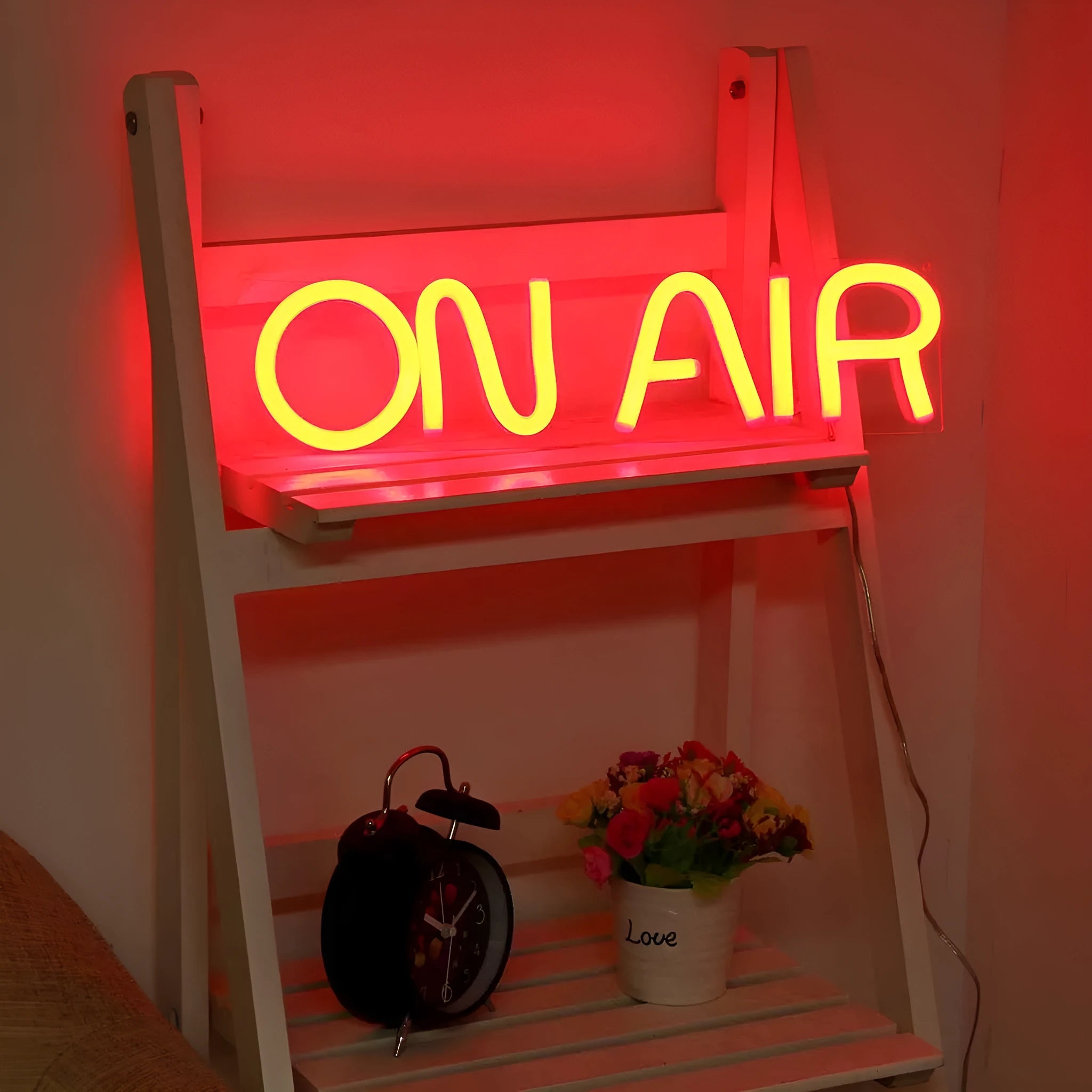 40cm square acrylic LED bar light sign with custom picture display and UK adapter