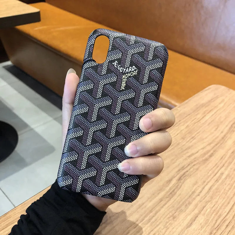 Leather back cover type mobile phone case for iPhone 11 to 6 series in multiple colours