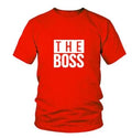 Men's loose-fit printed T-shirt with round collar and short sleeves in acetate polyester fabric