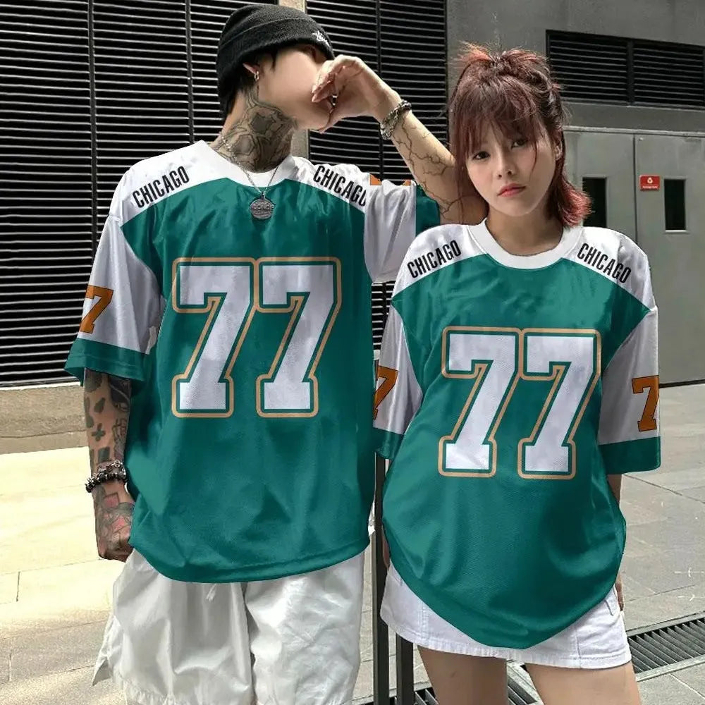 Men's 3D digital print basketball T-shirt with loose fit, short sleeves, in polyester, summer style