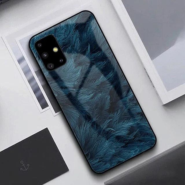 Black and navy blue silicone phone case for iPhone and Samsung Galaxy devices