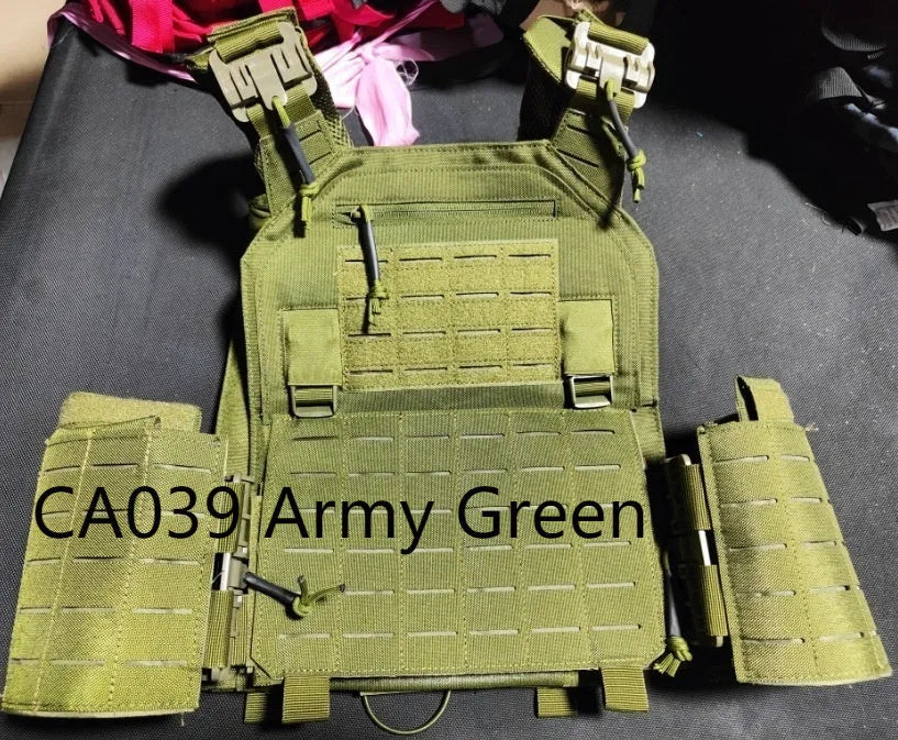 Quick release multifunctional Oxford cloth tactical vest in Army Green with free size fit