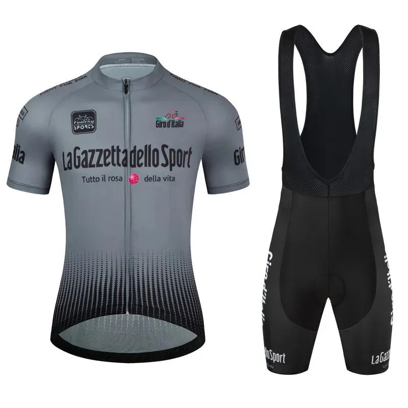 Short sleeve cycling jersey in breathable polyester fabric for summer road biking