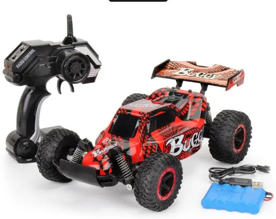 Blue 1:18 scale remote control off-road drift car with 2.4G transmitter