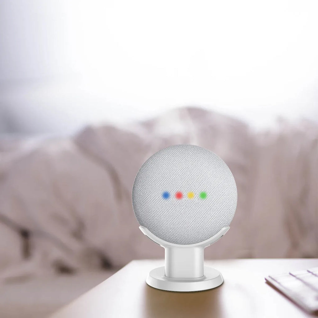 PlusAcc black plastic table holder stand for Google Home Mini voice assistant