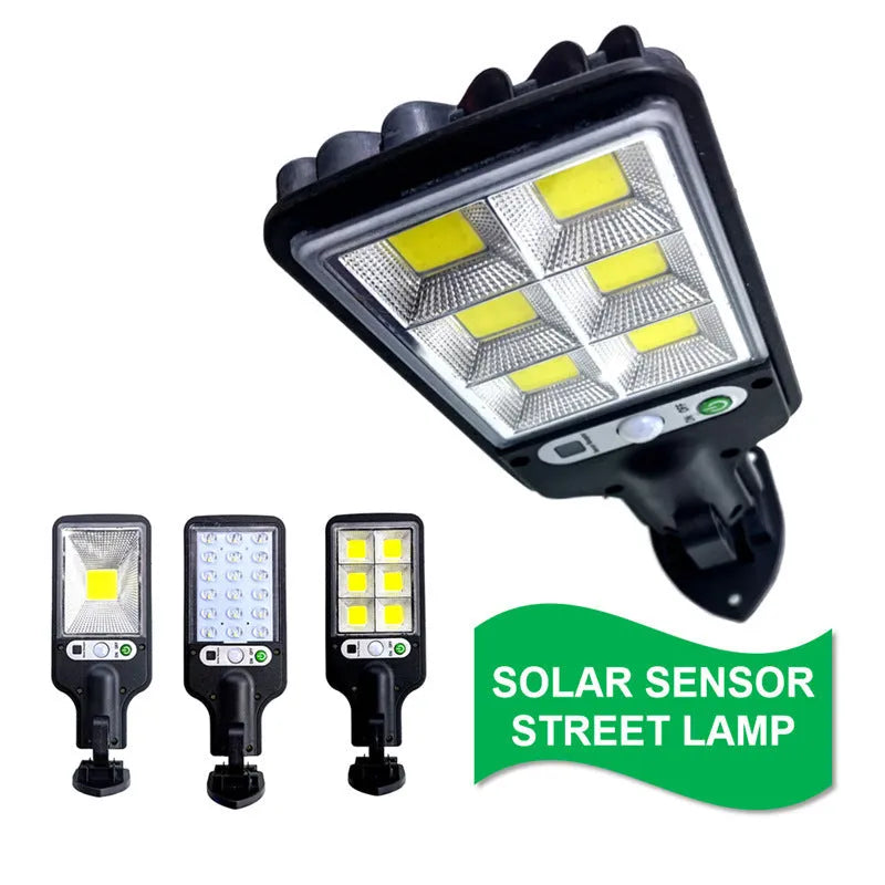 Outdoor solar LED wall lamp with 5.5V solar panel, 227x84x40mm, for garden or fence mounting