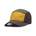 Men's khaki coloured baseball cap with curved brim and adjustable back strap on a solid background.