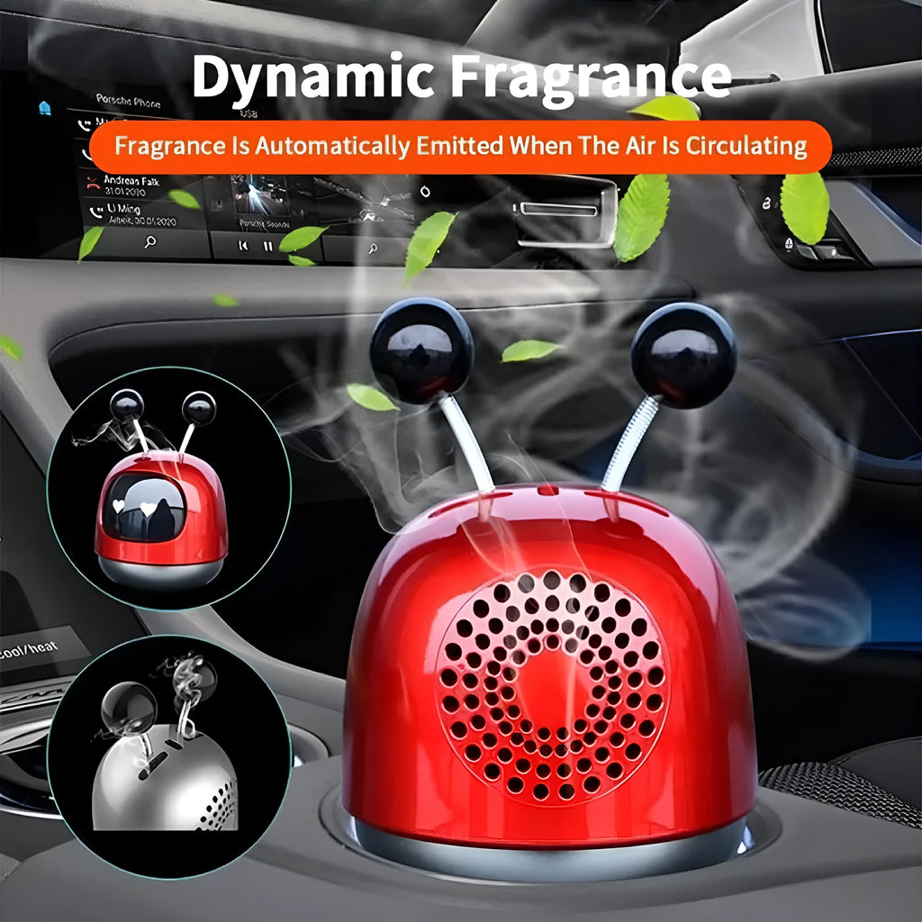 Robot-shaped car vent aromatherapy decoration with gel reservoir for fragrance diffusion