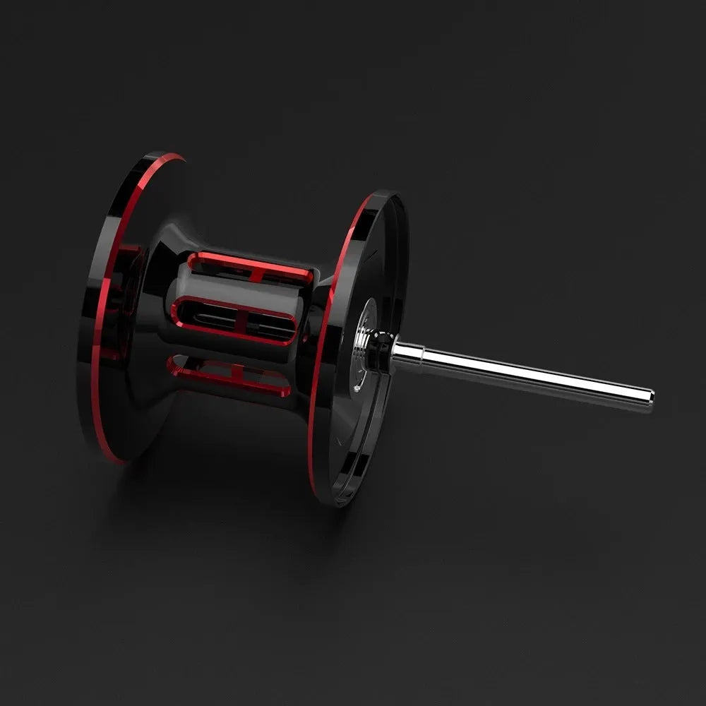 Drip wheel fishing reel showing left and right hand wheel configurations with rocking wheel line mechanism