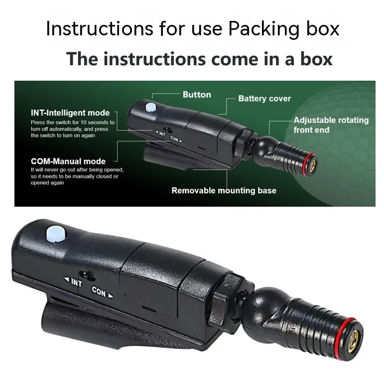 Golf putter laser aiming instrument training aid with multiple style configuration options