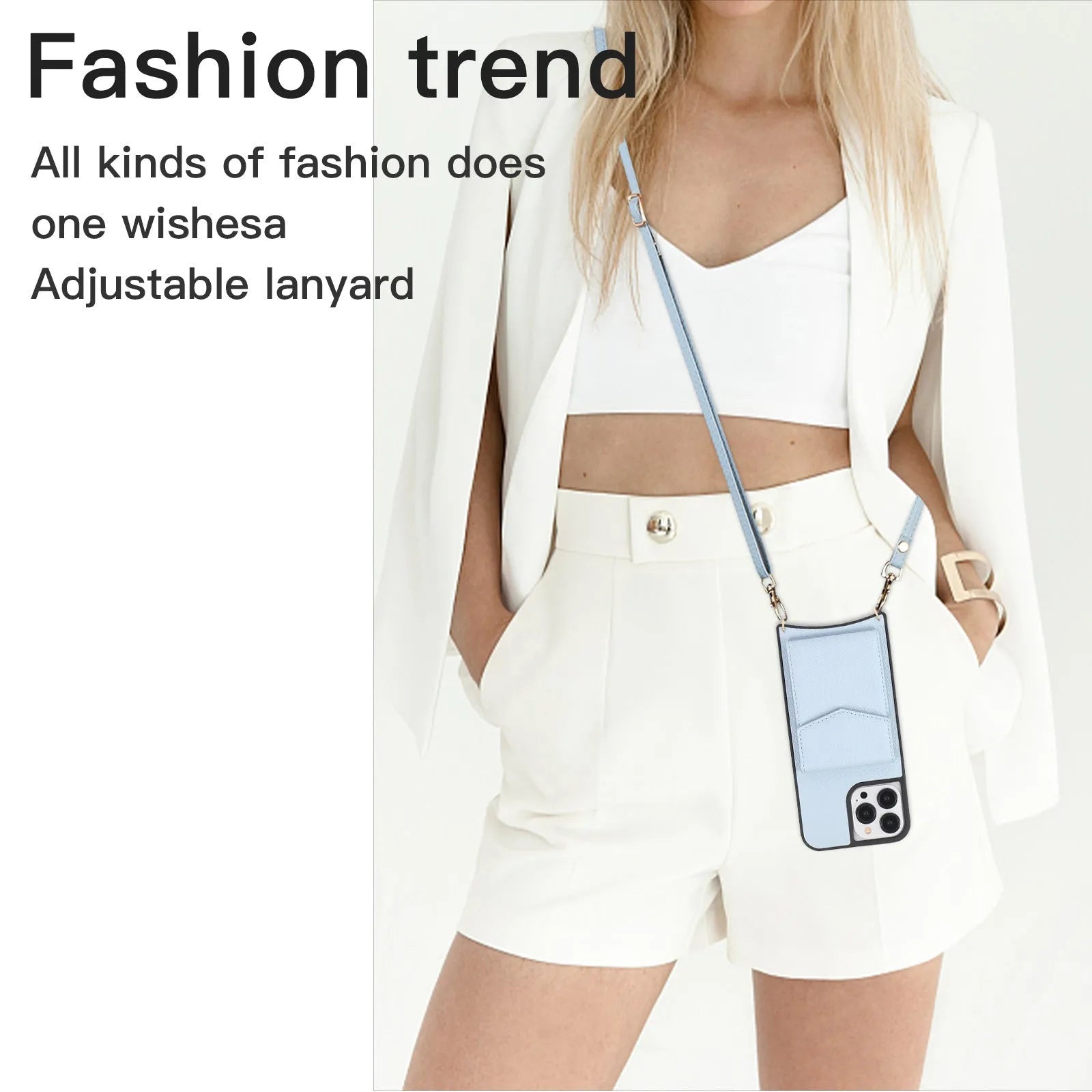 Inclined straddle fishtail style TPU leather phone case for iPhone in solid colours.