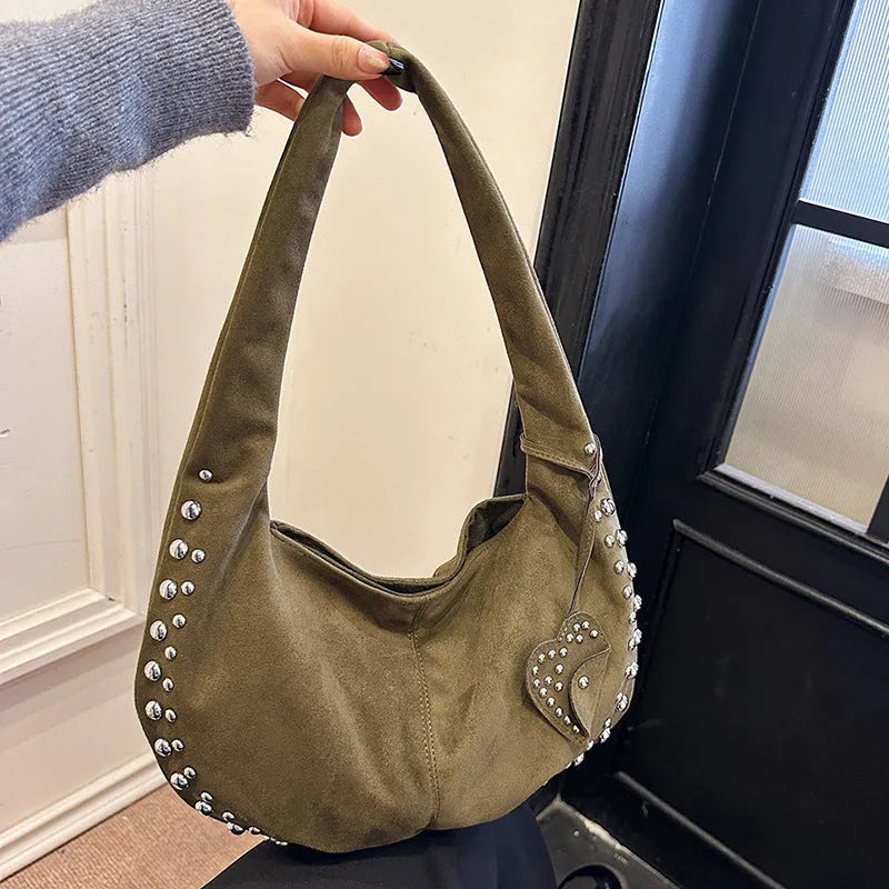 Soft plush retro tote handbag for women in a choice of five colours.