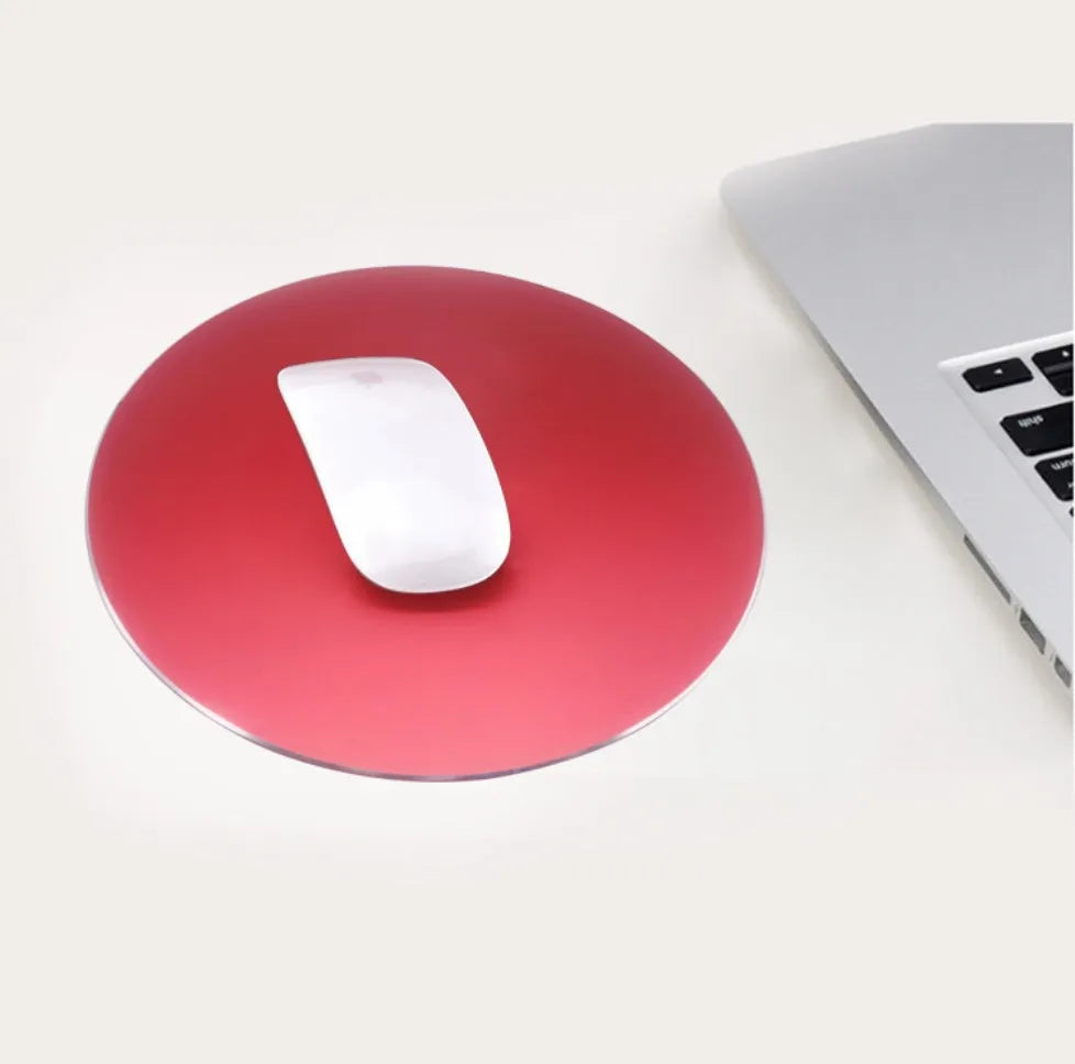 Aluminium alloy mouse pad 200mm diameter 3.5mm thickness smooth surface in silver colour