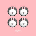 Cartoon PVC car interior paste small hook with non-marking adhesive in BROWN CHOCO CONY SALLY styles