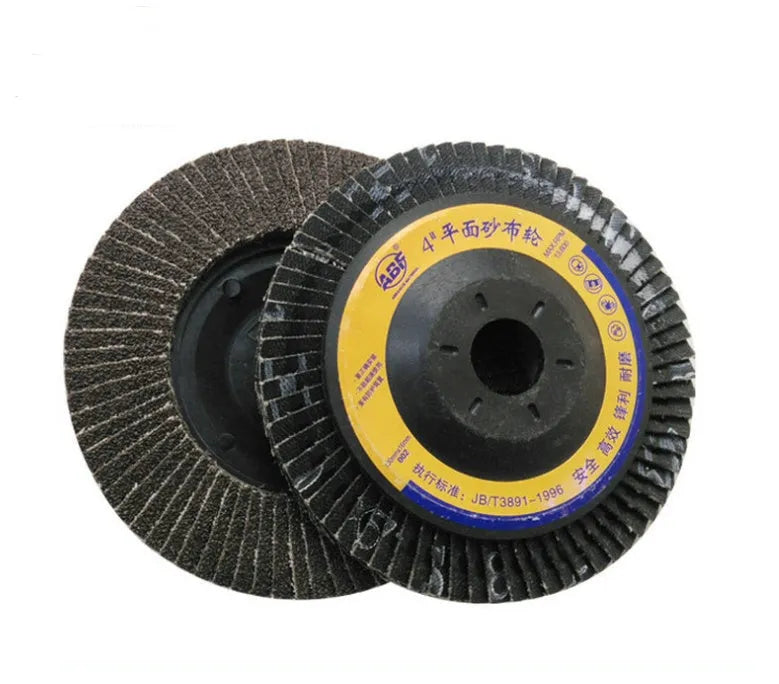Flat abrasive cloth wheel 100mm diameter 16mm inner hole calcined sand long short emery cloth for metal grinding