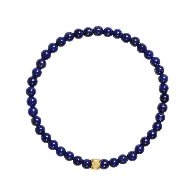 Natural green gold stone bracelet with 16mm geometric crystal beads and electroplated finish