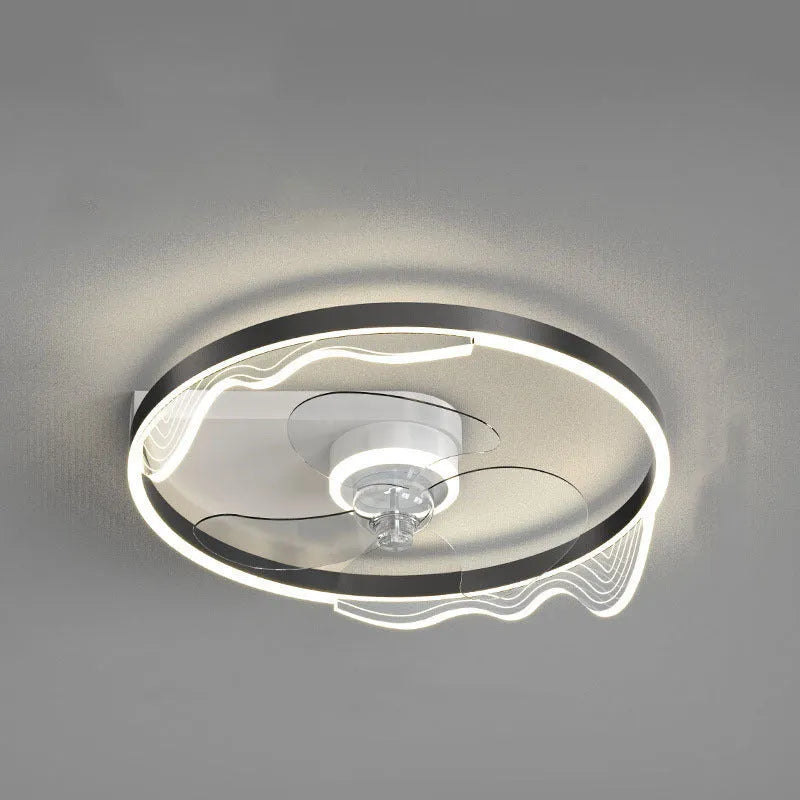 Modern simple Nordic style white children's ceiling lamp with LED lights for a bedroom.