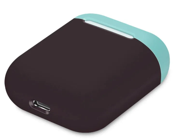 Silicone protective sleeve for AirPods charging case in split design showing colour options
