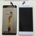 Integrated LCD screen assembly for A37 smartphone repair in black and white colour options