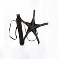 Black football juggling belt made from diving suit fabric, 2 metres long, for solo training drills.