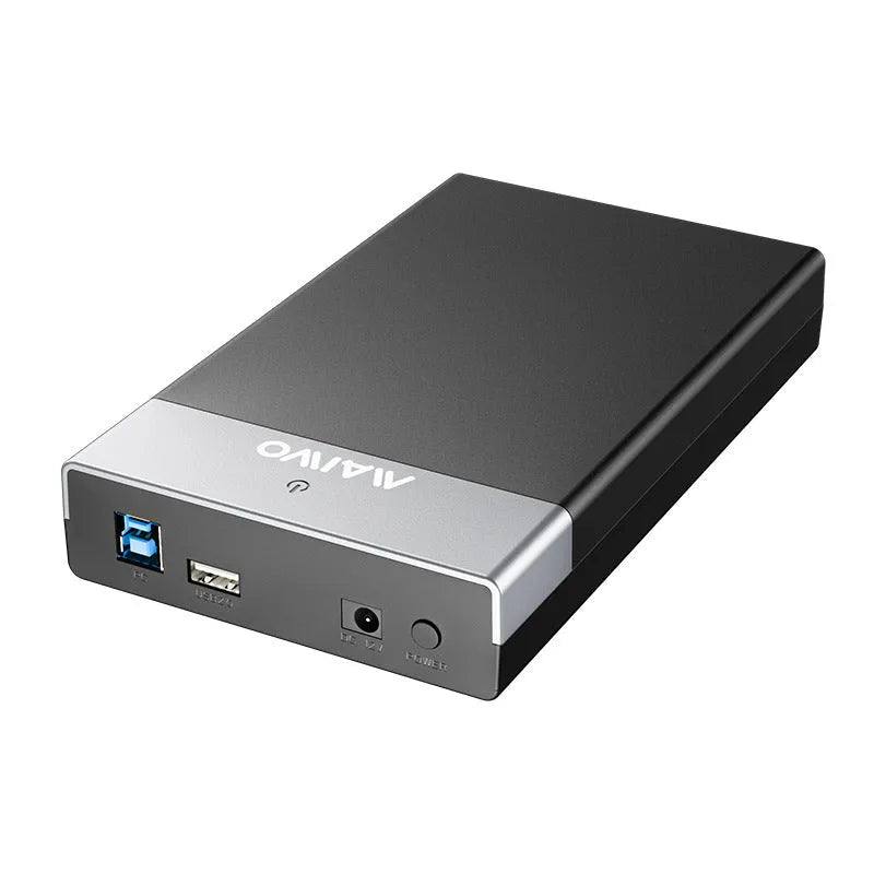 USB 3.0 to SATA hard drive enclosure for 3.5-inch drives with power supply and slide cover