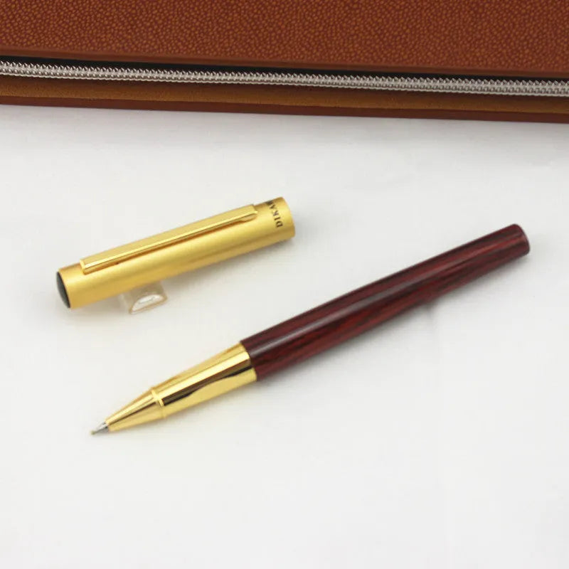 Baozhu pen with metal shell shown in seven colour options including coffee, purple, grey, and black.