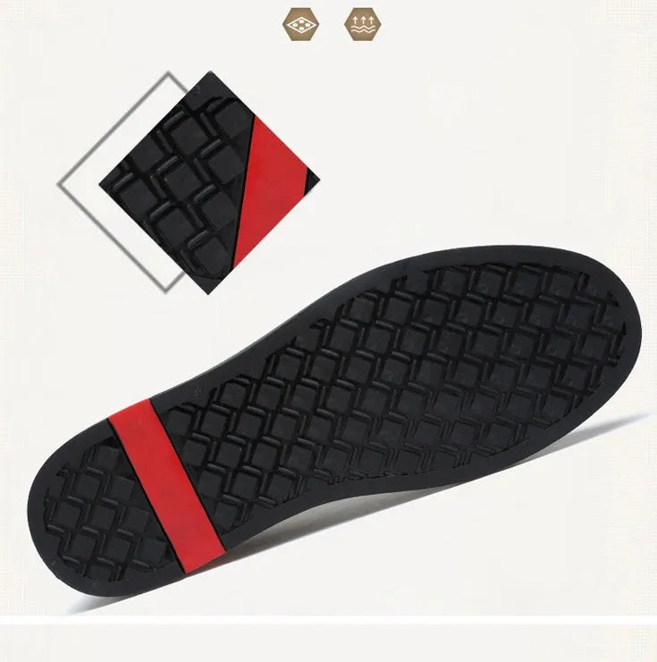 SOLEY genuine leather lace-up sneakers for men, soft touch upper, rubber outsole, side view