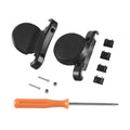 Black ABS plastic bicycle tracking locator bracket with anti-theft bolts for seat bow mounting