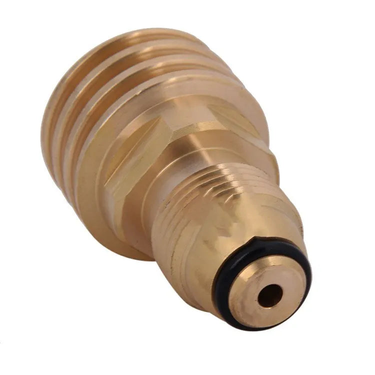 Gold brass gas brazier copper adapter with internal thread and 7mm diameter for gas charging connections