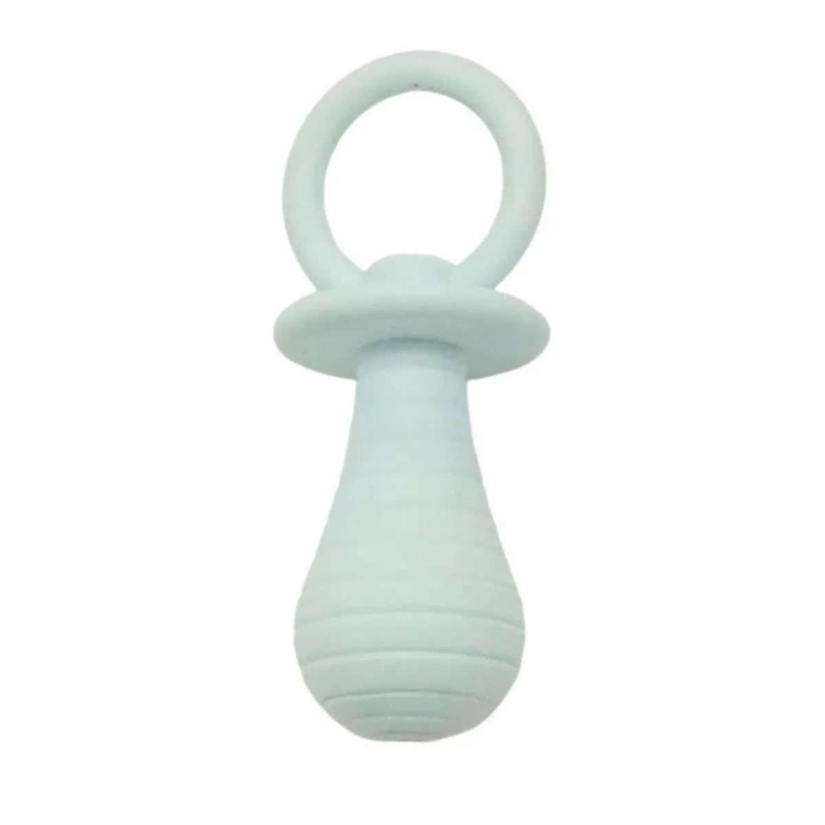 Four coloured pet pacifier chew toys with squeaker for puppies and kittens