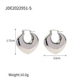 Stainless steel geometric quadrilateral earrings with electroplated finish in colour JDE0107038