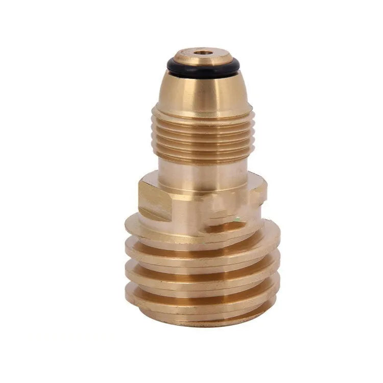 Gold brass gas brazier copper adapter with internal thread and 7mm diameter for gas charging connections