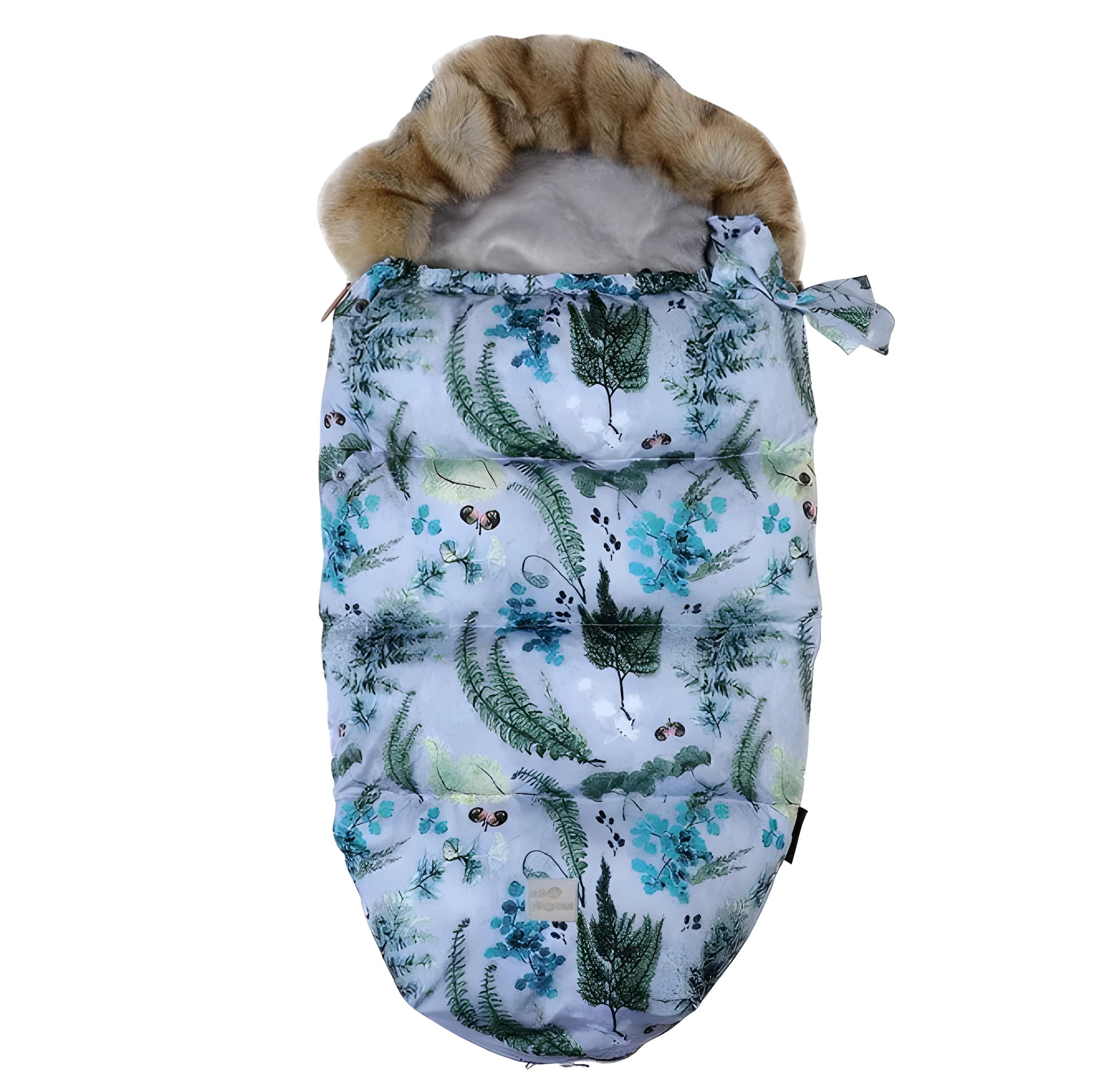 Baby stroller sleeping bag in down cotton fill, polyester fibre outer, 46x95x8cm, suitable for cold weather walks
