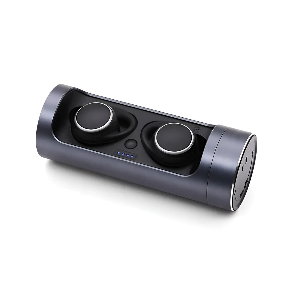 Bluetooth 5.0 wireless headset in Dark Grey, Red, or Silver with Realtek 8763BFR chipset