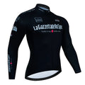 Long sleeve patterned cycling jersey for mountain biking, shown in one of seven available colour options.