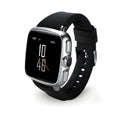 Z01 smart watch in black on a wrist, showing its 1.54-inch touch screen and camera.