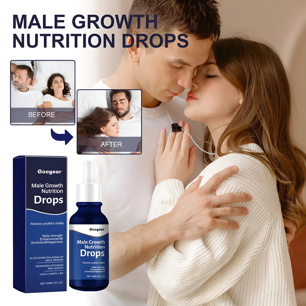 Male Body Nutrition Drops 30ml bottle with dropper in body care kit packaging