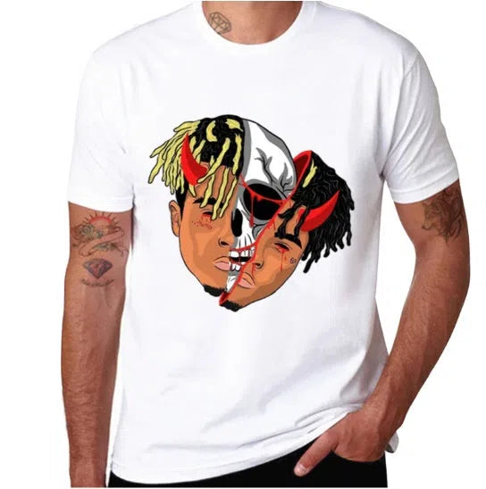Character unisex t-shirt with printed design, available in multiple styles and sizes
